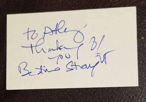 ACTRESS BEATRICE STRAIGHT HAND SIGNED CARD D.2001