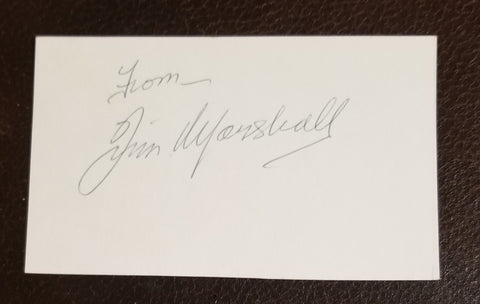 MARSHALL AMP CREATOR JIM MARSHALL HAND SIGNED CARD D.2012