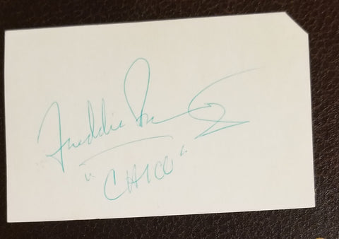 CHICO AND THE MAN STAR FREDDIE PRINZE SR. D.1977 HAND SIGNED CARD D.