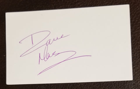 ENGLISH ROCK MUSICIAN DAVE MASON HAND SIGNED CARD