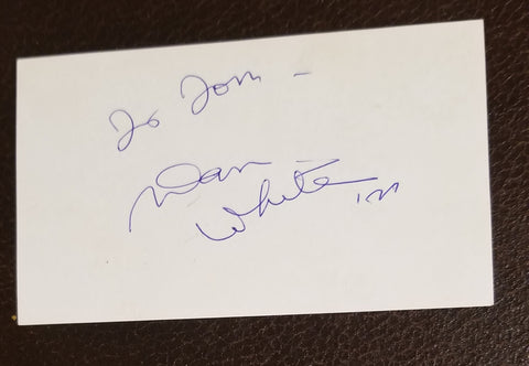 WESTERNS ACTOR DAN WHITE HAND SIGNED CARD D.1980