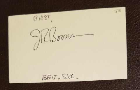 BRITISH DIRECTOR JOHN BOORMAN HAND SIGNED CARD