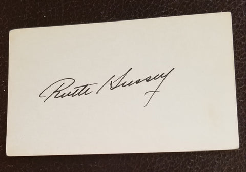 "THE PHILADELPHIA STORY" ACTRESS RUTH HUSSEY HAND SIGNED CARD D.2005