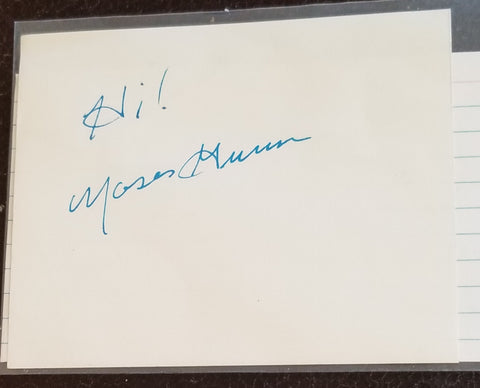 SHAFT ACTOR MOSES GUNN HAND SIGNED CARD D.1993