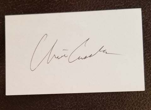 ADVENTURES AUTHOR CLIVE CUSSLER HAND SIGNED BOTH SIDES OF CARD D.2020