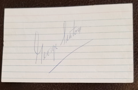 SCREENWRITER AND DIRECTOR GEORGE SEATON HAND SIGNED CARD D.1979