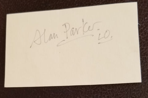 ENGLISH DIRECTOR SIR ALAN PARKER HAND SIGNED CARD D.2020