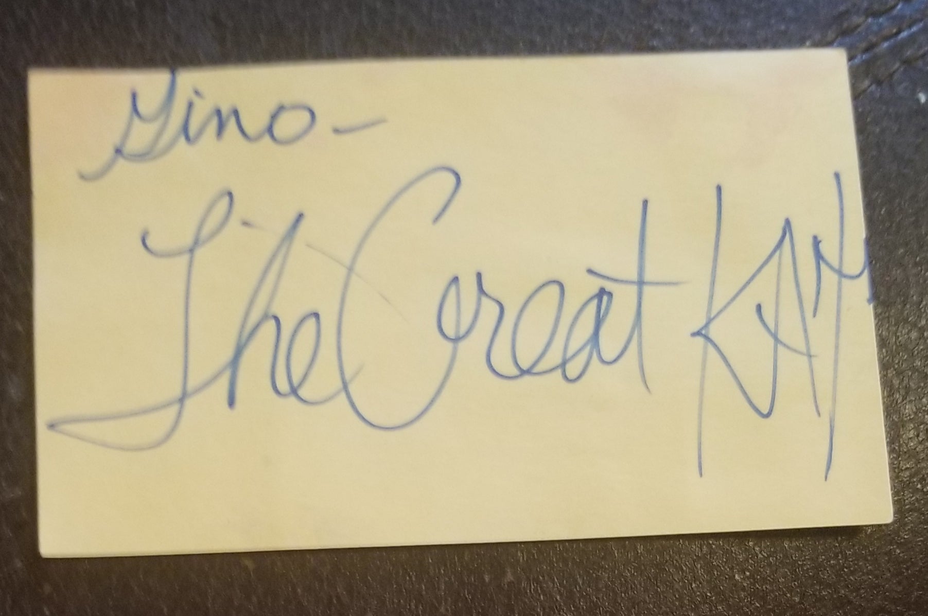 THRASH METAL MUSICIAN THE GREAT KAT HAND SIGNED CARD