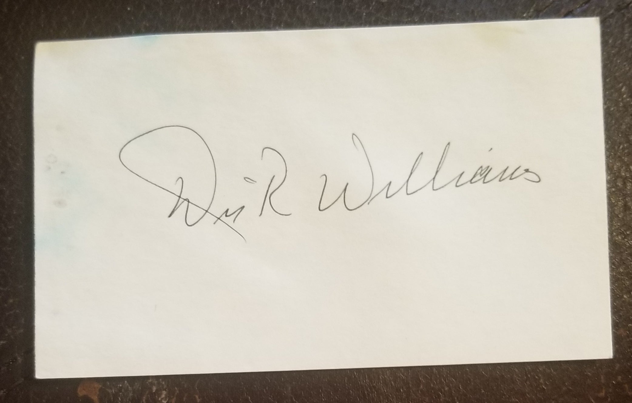 BASEBALL HOFER MANAGER DICK WILLIAMS HAND SIGNED CARD D.2011