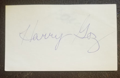 THEATER ACTOR HARRY GOZ HAND SIGNED CARD D.2003