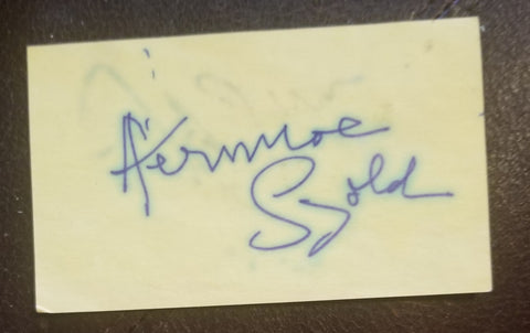 HERMIONE GINGOLD HAND SIGNED CARD D.1987