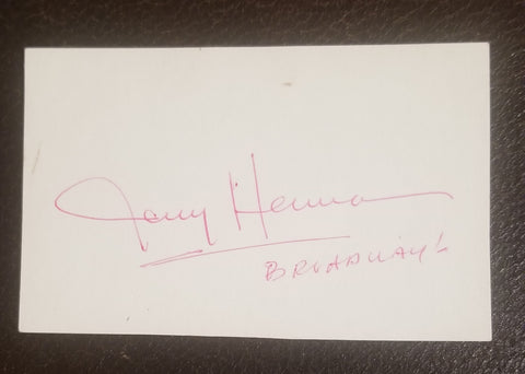 BROADWAY COMPOSER JERRY HERMAN HAND SIGNED CARD D.2019