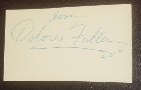 ED WOOD'S GIRLFRIEND ACTRESS DOLORES FULLER HAND SIGNED CARD D.2011