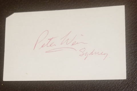 AUSTRALIAN DIRECTOR PETER WEIR HAND SIGNED CARD