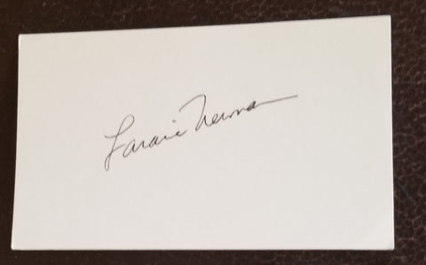 ACTRESS COMEDIAN LARAINE NEWMAN HAND SIGNED CARD