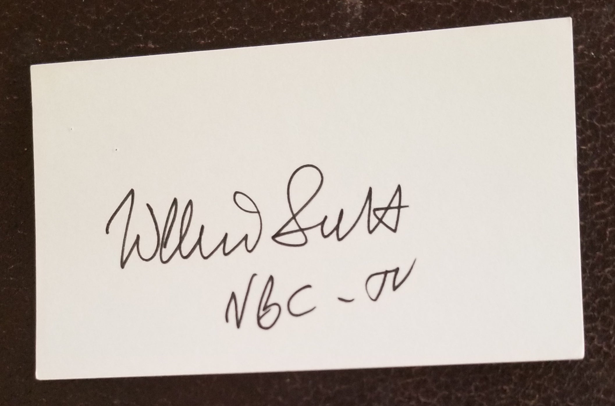 LONG TIME WEATHERMAN WILLARD SCOTT HAND SIGNED CARD RIP