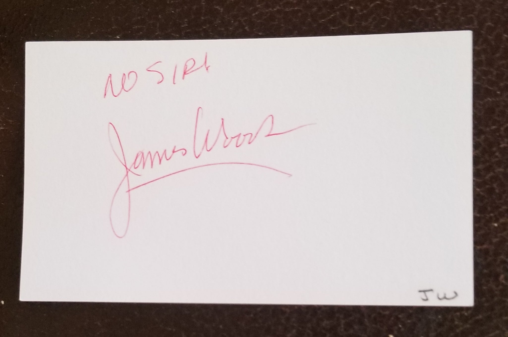 ACTOR JAMES WOODS HAND SIGNED CARD