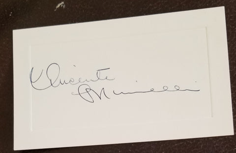 DIRECTOR AND ONE TIME HUSBAND OF JUDY GARLAND VINCENTE MINELLI HAND SIGNED VINTAGE CARD D.1986