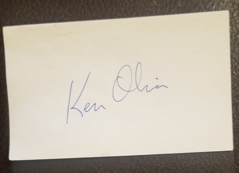 ACTOR DIRECTOR KEN OLIN HAND SIGNED CARD