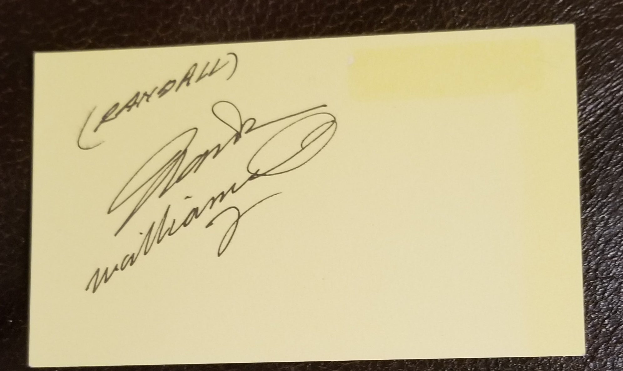 (RANDALL) HANK WILLIAMS JR. FULL SIGNATURE HAND SIGNED CARD