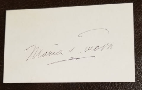 "THE SOUND OF MUSIC" INSPIRATION MARIA VON TRAPP HAND SIGNED CARD D.1987