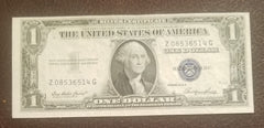 ALCOHOLICS ANONYMOUS FOUNDER BILL W (WILSON) HAND SIGNED ONE DOLLAR SILVER CERTIFICATE BILL D.1971