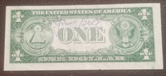 ALCOHOLICS ANONYMOUS FOUNDER BILL W (WILSON) HAND SIGNED ONE DOLLAR SILVER CERTIFICATE BILL D.1971