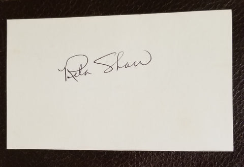 AMERICAN CHARACTER ACTRESS RETA SHAW HAND SIGNED CARD D.1982