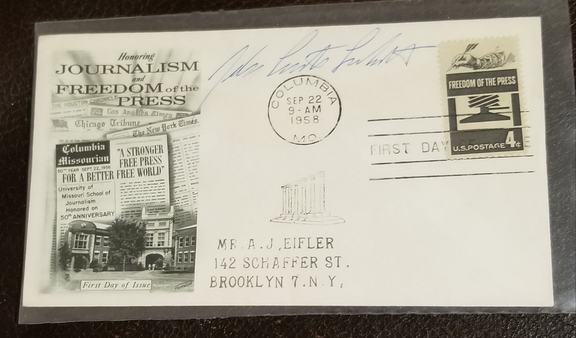 AUTHOR ECONOMIST JOHN KENNETH GALBRAITH HAND SIGNED FDC FIRST DAY COVER D.2006