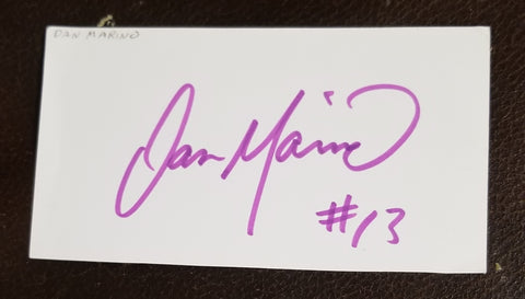 LEGENDARY QUARTERBACK DAN MARINO HAND SIGNED CARD