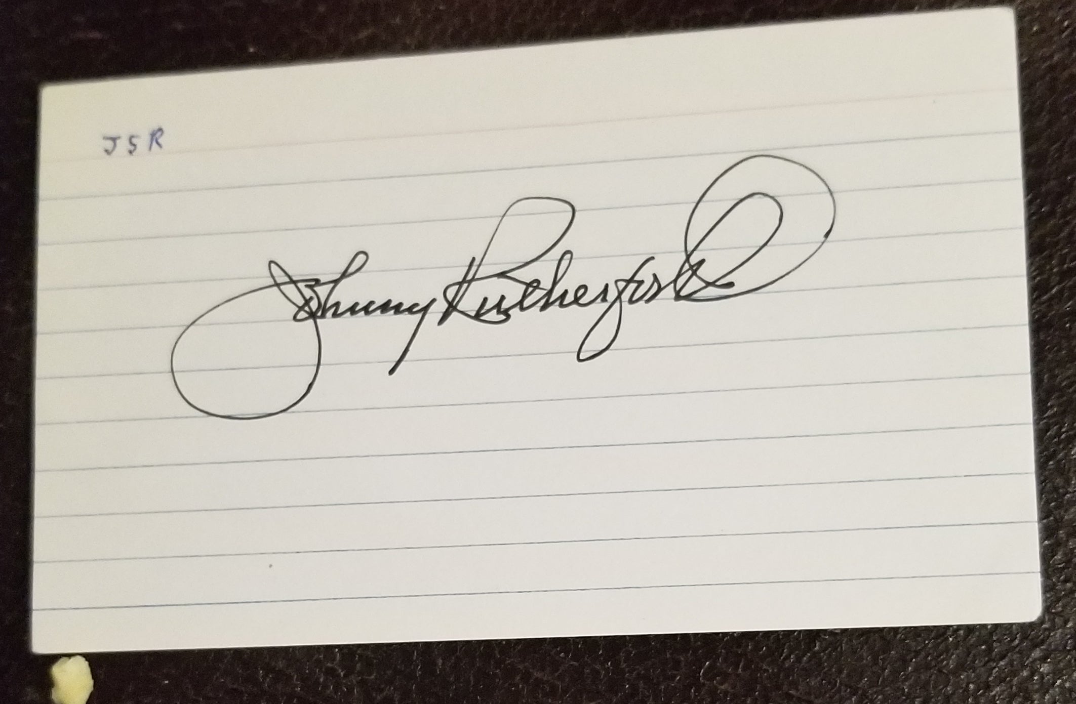 3X INDY 500 WINNER JOHNNY RUTHERFORD HAND SIGNED CARD