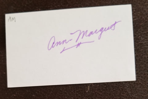 ACTRESS ANN MARGRET HAND SIGNED CARD