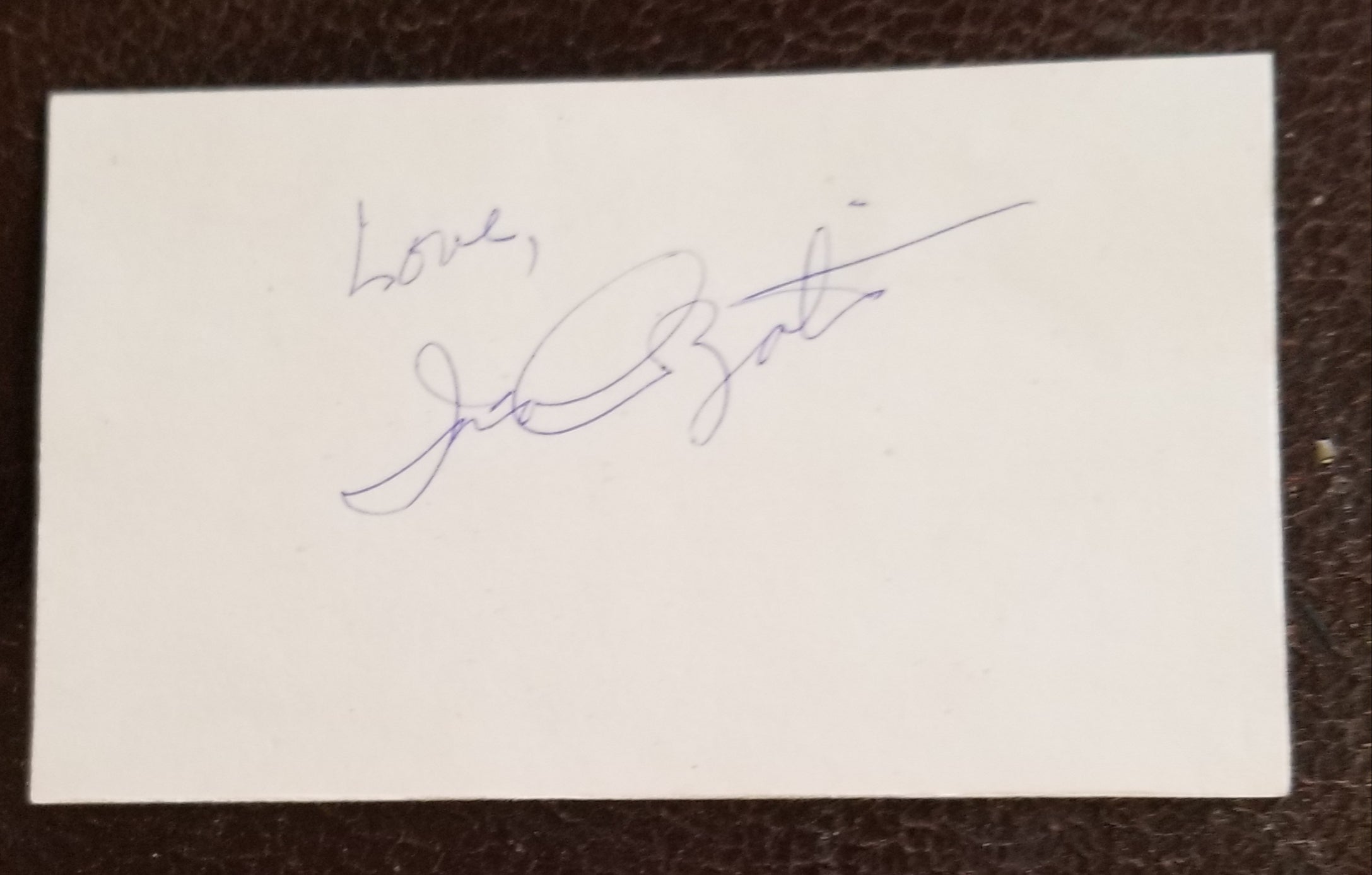 ACTRESS INA BALIN HAND SIGNED CARD D.1990