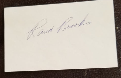 GONE WITH THE WIND ACTOR RAND BROOKS HAND SIGNED CARD D.2003