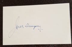 BOXER JACK DEMPSEY HAND SIGNED CARD AND VINTAGE POSTCARD d.1983