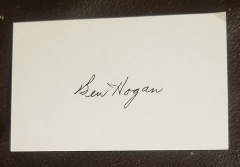 GOLF LEGEND BEN HOGAN HAND SIGNED CARD D.1997