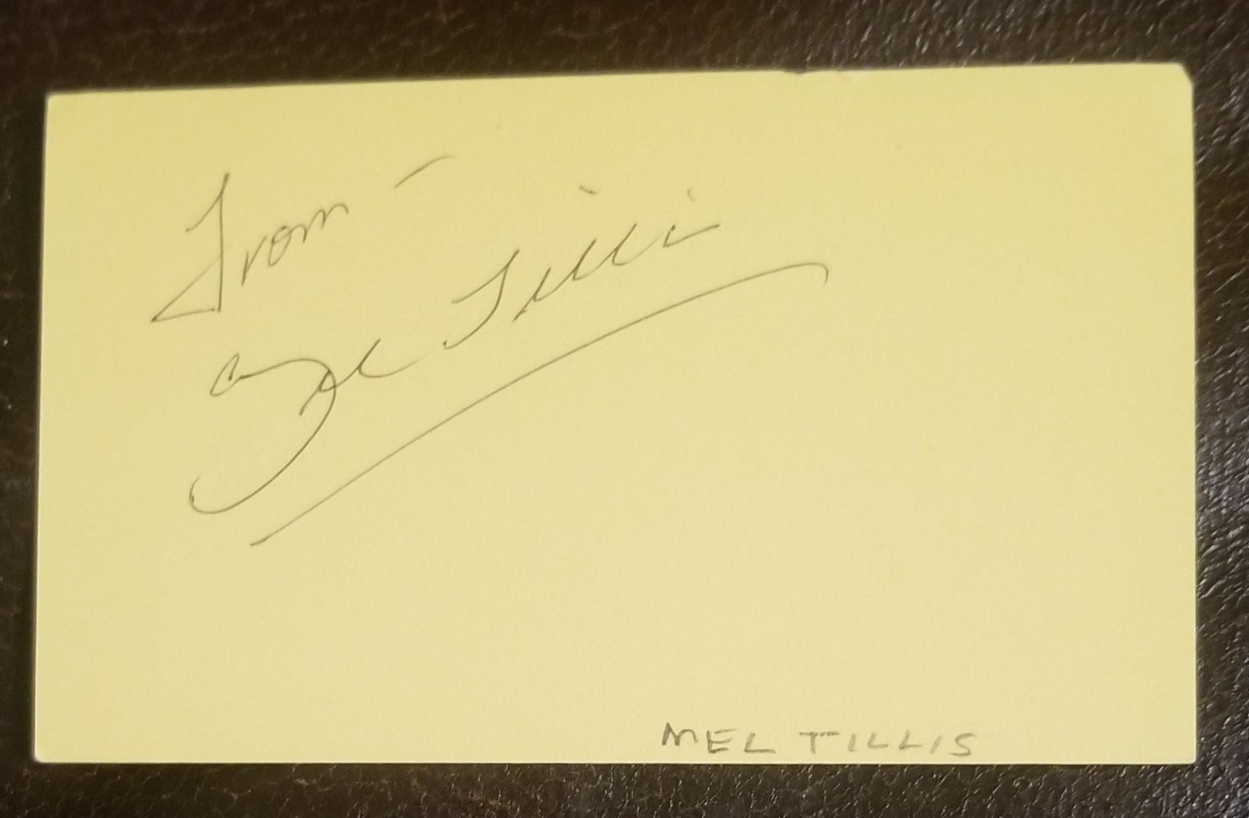 COUNTRY MUSIC GREAT MEL TILLIS HAND SIGNED CARD D.2017