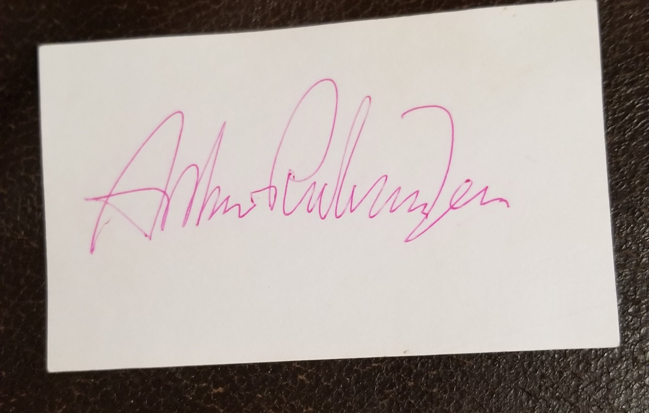 LEGENDARY PIANIST ARTHUR RUBINSTEIN HAND SIGNED CARD D.1982