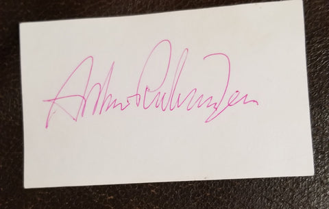 LEGENDARY PIANIST ARTHUR RUBINSTEIN HAND SIGNED CARD D.1982