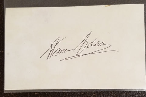 PHOTOGRAPHER ANSEL ADAMS HAND SIGNED CARD D.1984