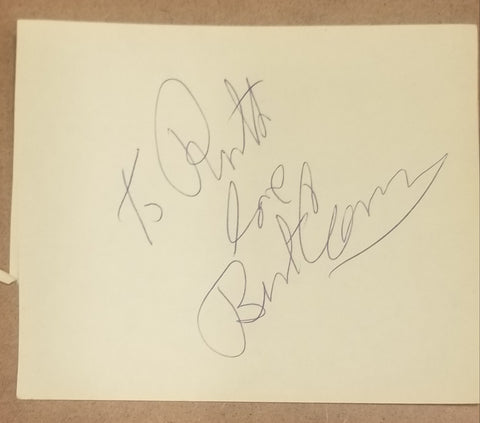 GAME SHOW HOST AND ACTOR BERT CONVY HAND SIGNED PAGE D.1991