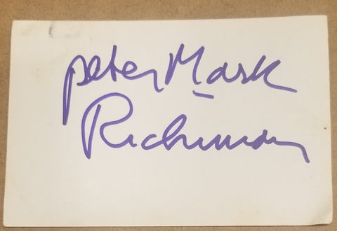 LONG TIME CHARACTER ACTOR PETER MARK RICHMAN HAND SIGNED CARD RIP