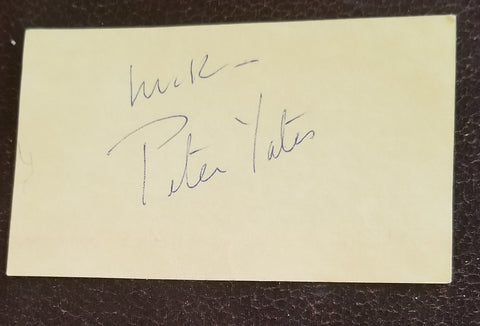 "BREAKING AWAY" DIRECTOR PETER YATES HAND SIGNED CARD D.2011