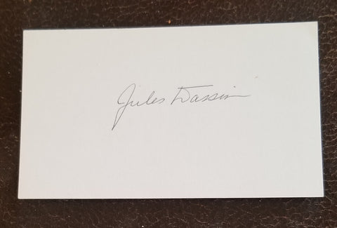 AMERICAN FILM DIRECTOR JULES DASSIN HAND SIGNED CARD D.2008