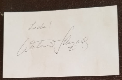 LONG TIME ACTOR WALTER SLEZAK HAND SIGNED CARD D.1983