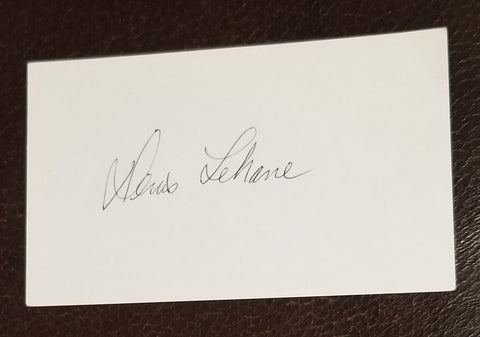 BOSTON MYSTERY AUTHOR DENNIS LEHANE HAND SIGNED CARD