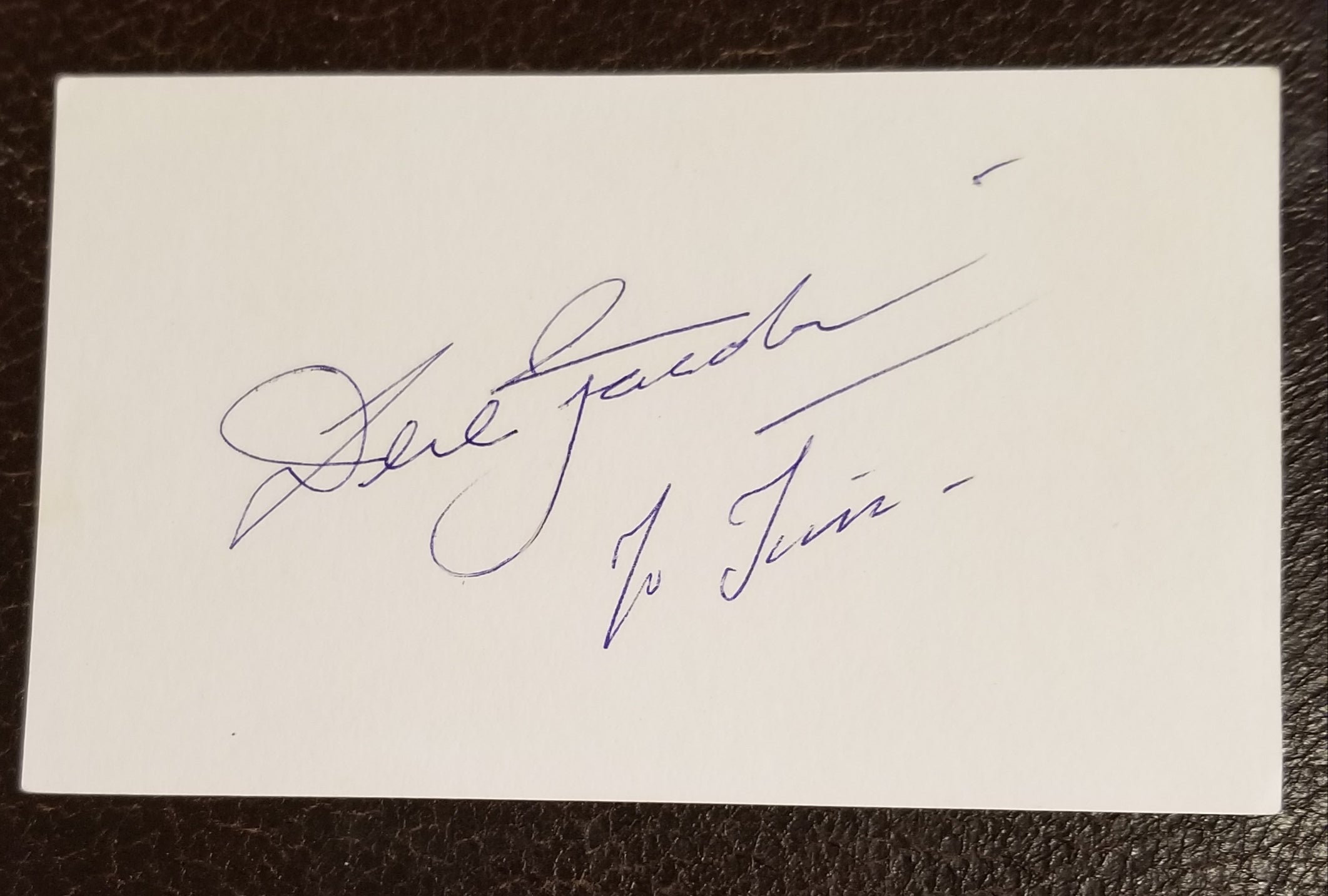 LONG TIME ACTOR DEREK JACOBI HAND SIGNED CARD