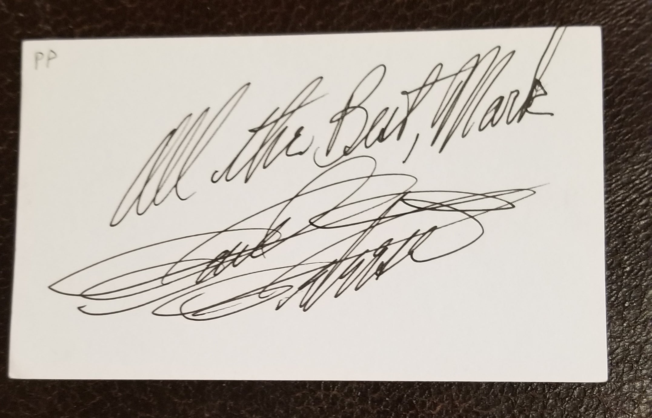 THE DONNA REED SHOW ACTOR AND SINGER PAUL PETERSEN HAND  SIGNED CARD