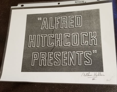 DIRECTOR ARTHUR HILLER HAND SIGNED 8X10 PAGE OF ALFRED HITCHCOCK ORESENTS D.2016