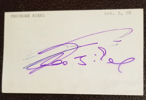 AFRICAN QUEEN ACTOR THEODORE BIKEL HAND SIGNED CARD D.2015